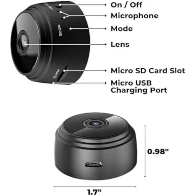 Alt view image 7 of 7 - WRIARICH Mini Guard Cam, Miniguad Camera 2025 Magnetic Mini Security Camera, 1080p HD Secret Scope Hidden Camera with Audio Indoor/Outdoor Wireless (2pcs)