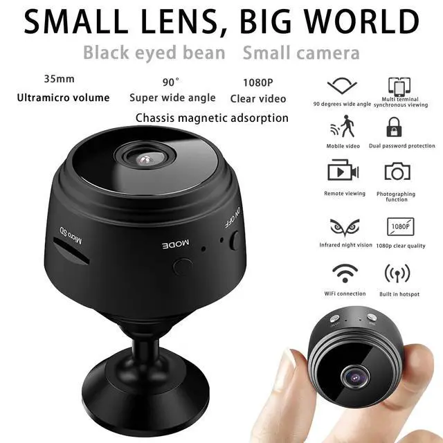 Alt view image 3 of 7 - WRIARICH Hidden Camera, Spy Camera, Nanny Cam, Best Mini Camera, WiFi Wireless Camera, HD 1080P Camera, Recorder with Night Vision, Camera Full HD