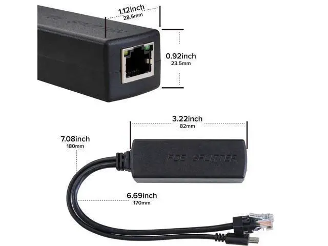 Alt view image 3 of 5 - WRIARICH PoE Splitter USB-C 5V - Active PoE to USB-C Adapter, IEEE 802.3af Compliant for Raspberry Pi 4, Google WiFi, Security Cameras, and More