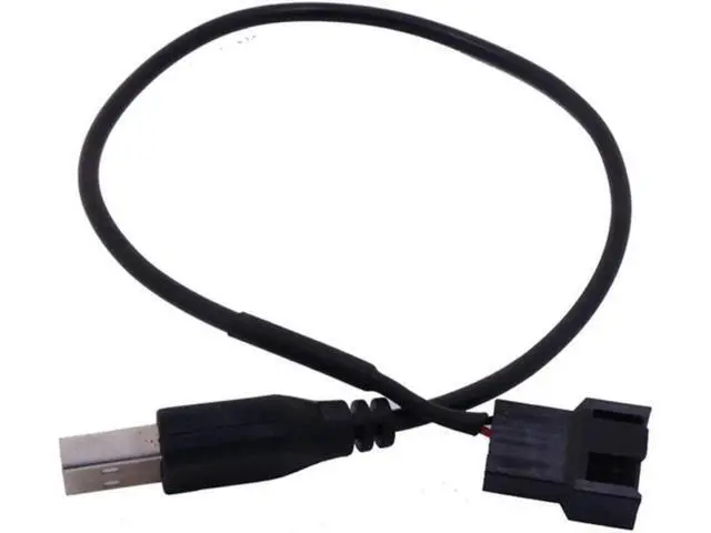 Alt view image 2 of 4 - WRIARICH 2 Pack USB to 3-Pin / 4-Pin PWM 5V USB Sleeved Fan Power Adapter Cable, USB to 3 Pin / 4 Pin Case Fan Adapter Connector Cable (USB-3Pin/4Pin Cable)