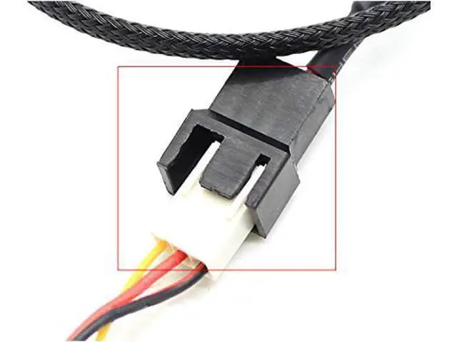 Alt view image 3 of 4 - WRIARICH 2 Pack USB to 3-Pin / 4-Pin PWM 5V USB Sleeved Fan Power Adapter Cable, USB to 3 Pin / 4 Pin Case Fan Adapter Connector Cable (USB-3Pin/4Pin Cable)