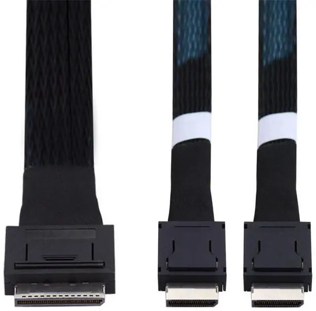 Main image of WRIARICH PCIe PCI-Express SFF-8611 8x 8-Lane to Dual SFF-8611 Oculink 4x SSD Data Active Cable 50cm