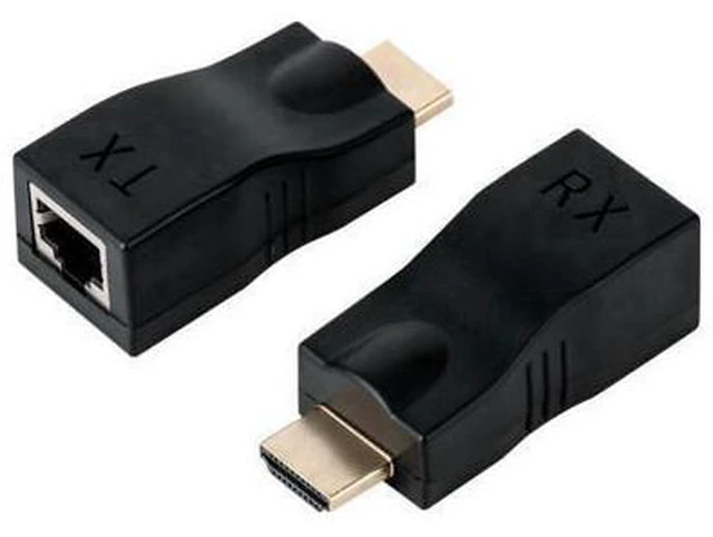 Main image of WRIARICH HDMI Extender,HDMI TO RJ 45 Up to 100ft HDMI Ethernet Network Extender Adapter Over RJ45 Cat5e Cat6 Cable (30M Sender + Receiver, 1 Port RJ45)