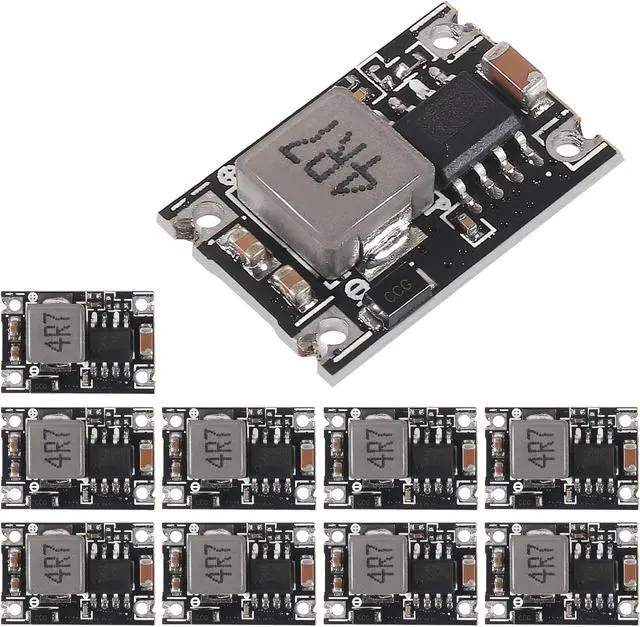 Main image of WRIARICH 10PCS DC-DC Power Supply Module Adjustable Voltage Regulator Module 5V-30V to 3.3V 5V 9V 12V 3A for Car Motorcycle Battery Charging (12V)
