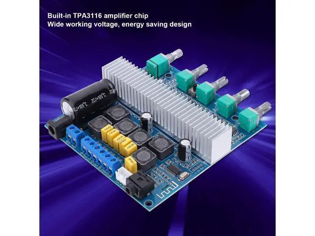 Alt view image 5 of 5 - WRIARICH TPA3116D2 Subwoofer Amplifier Board 100W Power Stereo Amp Board with Bass Volume Potentiometer Control