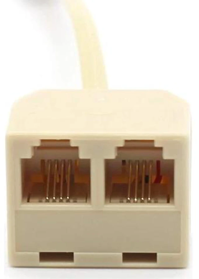 Alt view image 4 of 7 - WRIARICH RJ11 Male to Dual Female 6P4C Splitter Connector Telephone Adapter Plug Cord Cable Male to 2 Female Converter Separator Cord for Landline (2 of Pack)