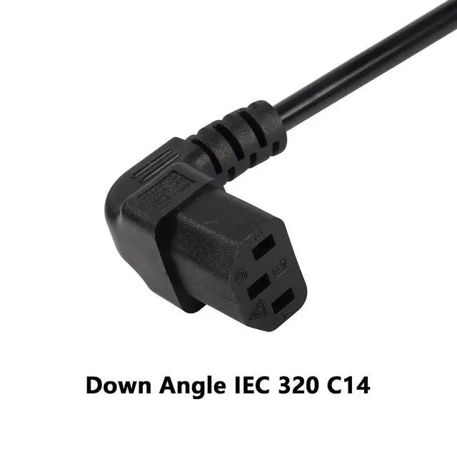 Alt view image 4 of 7 - WRIARICH 0.3m Down Angle C13 to C14 Panel Mount Power Cable, 90 Degree IEC 320 C13 Female to C14 Male PDU Power Supply Extension Cord for Monitors,Computers,Etc(Dc13m-c14)