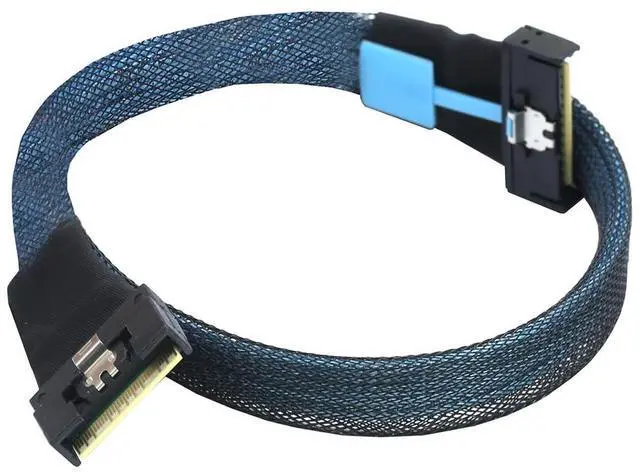 Main image of WRIARICH PCIe5.0 MCIO 8i to Slimline SAS 4.0 SFF-8654 8i 74-Pin Cable 24Gbps High-Speed Server Interconnect, 85 Ohm Copper Wire (0.5m)