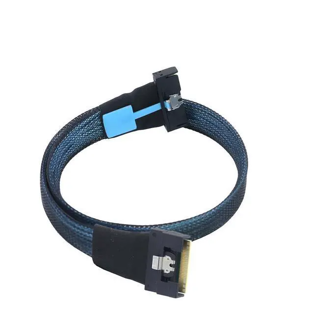 Alt view image 4 of 6 - WRIARICH PCIe5.0 MCIO 8i to Slimline SAS 4.0 SFF-8654 8i 74-Pin Cable 24Gbps High-Speed Server Interconnect, 85 Ohm Copper Wire (0.5m)