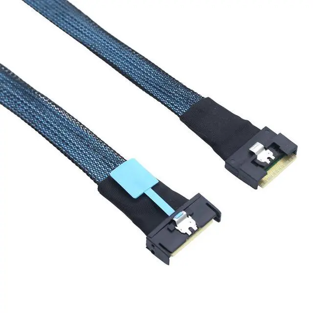 Alt view image 6 of 6 - WRIARICH PCIe5.0 MCIO 8i to Slimline SAS 4.0 SFF-8654 8i 74-Pin Cable 24Gbps High-Speed Server Interconnect, 85 Ohm Copper Wire (0.5m)