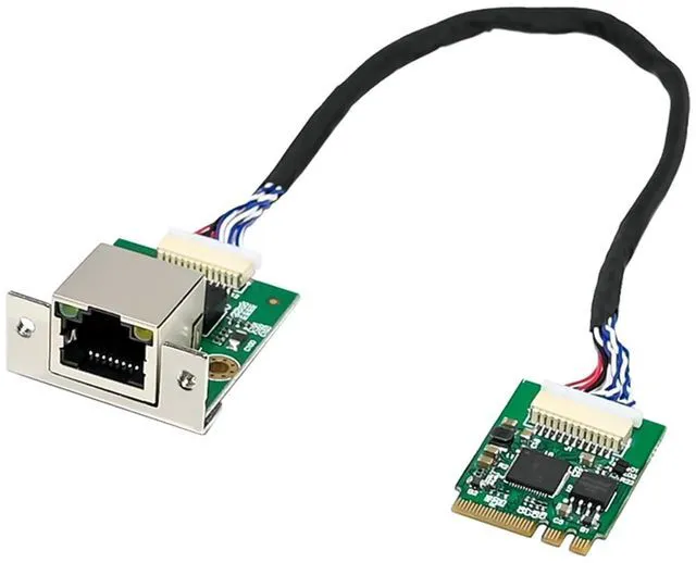 Main image of M.2 A+E Key to 2.5G Ethernet Adapter - NIC with Intel I226V, 100/1000/2500 Mbps RJ45 Stable Connection Cable Length 20cm, Compatible with OpenWRT | Windows | Linux | Server | PC | SBC (M.2 A+E Key)