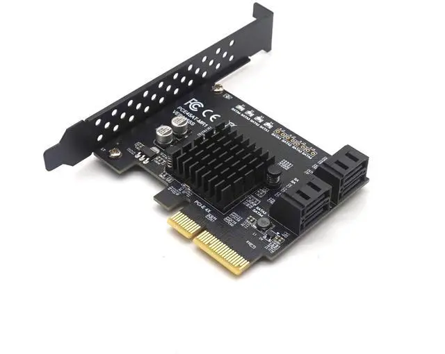 Main image of WRIARICH Weastlinks PCI-E to 4 Port Raid SATA3.0 6G Controller Card PCIE 4SATA Raid Card PCI-E SATA Raid PCI Express 4X Marvell 88SE9230 Chip