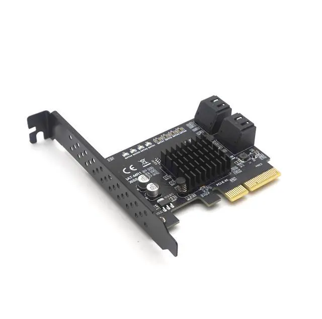Alt view image 4 of 7 - WRIARICH Weastlinks PCI-E to 4 Port Raid SATA3.0 6G Controller Card PCIE 4SATA Raid Card PCI-E SATA Raid PCI Express 4X Marvell 88SE9230 Chip