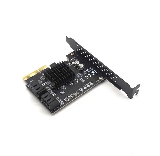 Alt view image 5 of 7 - WRIARICH Weastlinks PCI-E to 4 Port Raid SATA3.0 6G Controller Card PCIE 4SATA Raid Card PCI-E SATA Raid PCI Express 4X Marvell 88SE9230 Chip