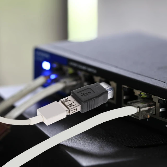 Alt view image 2 of 7 - 2 PCS USB to Ethernet Adapter, Ethernet to USB Adapter USB to Rj45 Ethernet Adapter Female Converter USB to Ethernet Cable USB Ethernet Adapter for Camera with Network Function, Adsl Modem, Printer