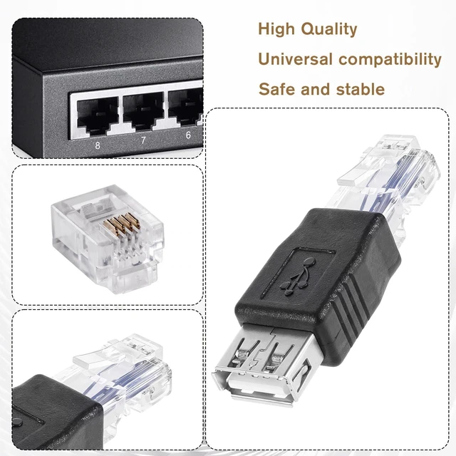 Alt view image 5 of 7 - 2 PCS USB to Ethernet Adapter, Ethernet to USB Adapter USB to Rj45 Ethernet Adapter Female Converter USB to Ethernet Cable USB Ethernet Adapter for Camera with Network Function, Adsl Modem, Printer