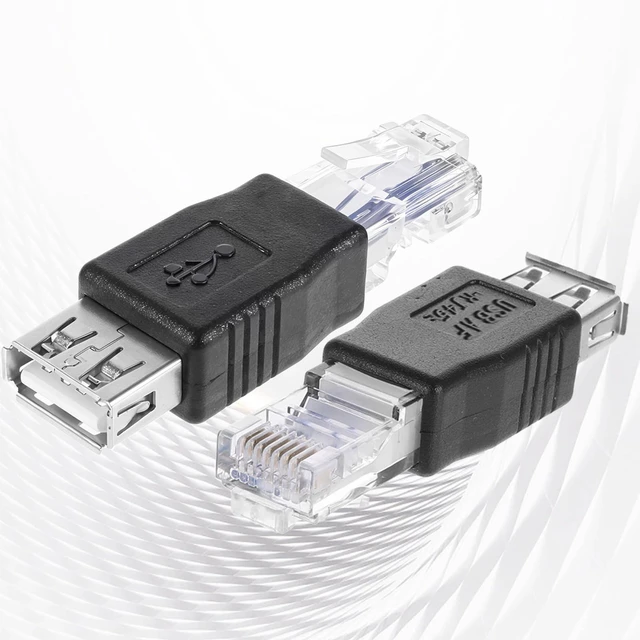 Alt view image 7 of 7 - 2 PCS USB to Ethernet Adapter, Ethernet to USB Adapter USB to Rj45 Ethernet Adapter Female Converter USB to Ethernet Cable USB Ethernet Adapter for Camera with Network Function, Adsl Modem, Printer