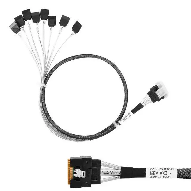 Alt view image 4 of 6 - WRIARICH X8 to 8*,- 74P to 8* 7P, SlimSAS Host/RAID to SATA Target HD, 85CM Cable