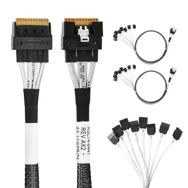 Alt view image 5 of 6 - WRIARICH X8 to 8*,- 74P to 8* 7P, SlimSAS Host/RAID to SATA Target HD, 85CM Cable