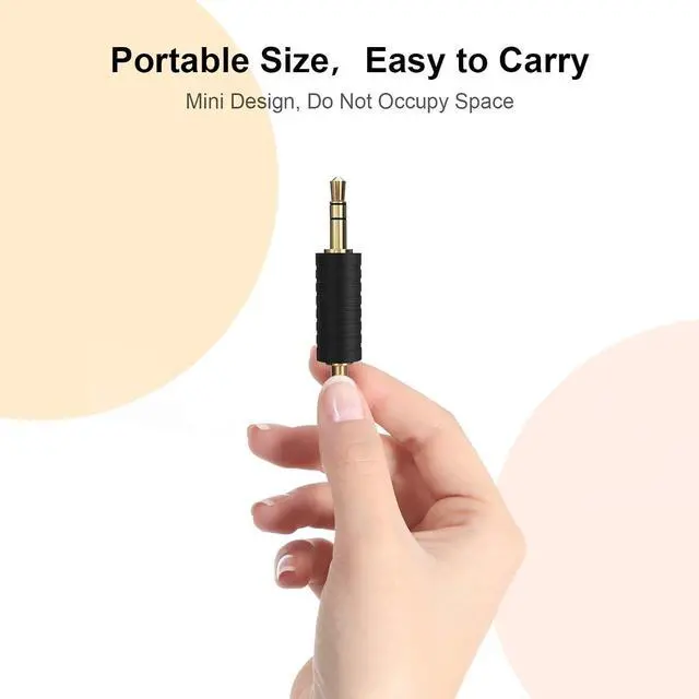 Alt view image 4 of 7 - WRIARICH 2 Pack 3.5mm 1/8 Stereo Jack to 3.5mm Audio Male to Male Adapter Connectors Gold Plated Compatible with for TaoTronics, Mpow BH129 Bluetooth Receiver