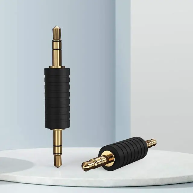Alt view image 7 of 7 - WRIARICH 2 Pack 3.5mm 1/8 Stereo Jack to 3.5mm Audio Male to Male Adapter Connectors Gold Plated Compatible with for TaoTronics, Mpow BH129 Bluetooth Receiver