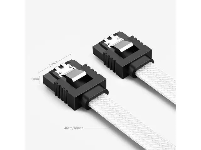 Alt view image 2 of 7 - WRIARICH 3PACK SATA Cable III 3 Pack 6Gbps Straight HDD SDD Data Cable with Locking Latch 50cm 18 Inch for SATA HDD SSD CD Driver CD Writer White
