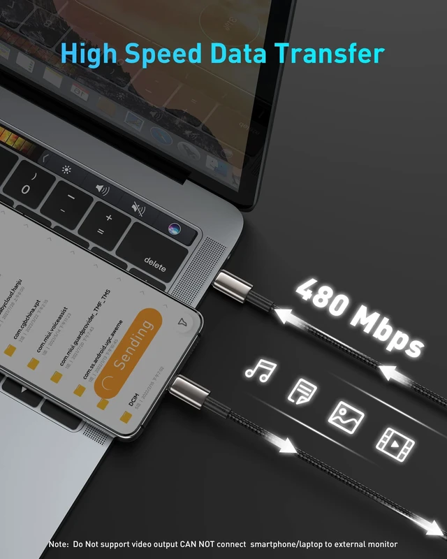 Alt view image 5 of 7 - WRIARICHUSB C Cable, 100W PD 5A QC 4.0 Fast Charging USBC to USBC Cable, Zinc Alloy Nylon Braided Type C Charger Cord for iPhone 16 15 Pro Plus Pro Max, MacBook, iPad Pro/Mini, Samsung S23/S22+