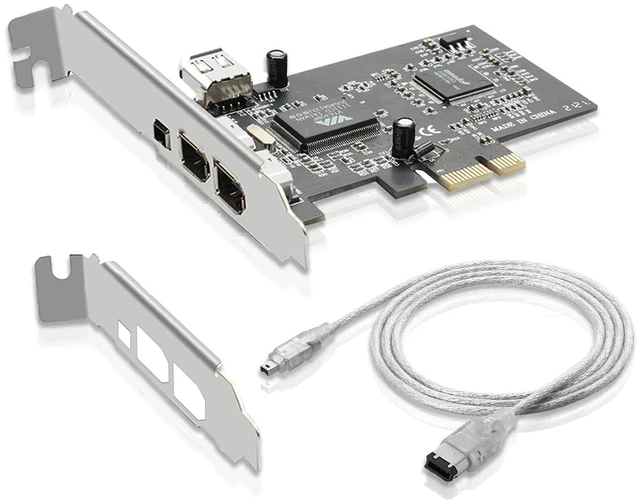 Main image of WRIARICH PCIe Firewire 400 Card,IEEE 1394a PCI Express 4 Ports PCIe Card (3 X 6 Pin and 1 X 4 Pin),Firewire 400 Adapter for Windows 7/8/10/11/Mac Os/Xp/2000/2003/ Vista/Dos,Linux(PCIE-IEEE 1394A)