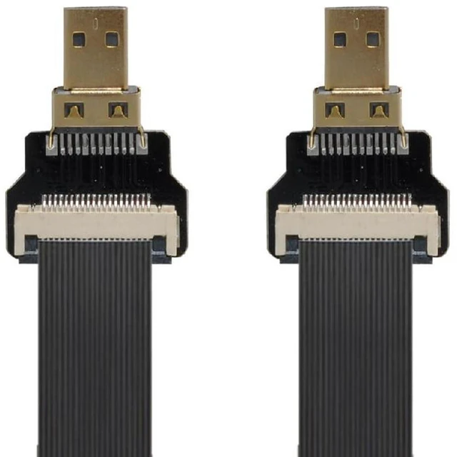Alt view image 7 of 7 - WRIARICH FPV FPC Flat Cable Micro HDMI Male to Micro HDMI Male Extension 1080P for FPV HDTV Multicopter Aerial Photography 20CM