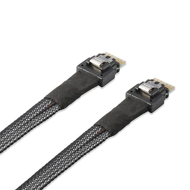 Alt view image 3 of 4 - WRIARICH Mini SAS SFF-8654 to SFF-8654 Cable 1.6FT (0.5M), 38-Pin Internal SAS Data Cable, 16Gbps High Speed Server Storage Cable
