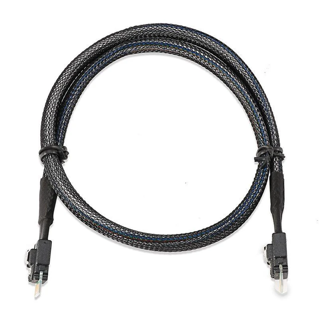 Alt view image 4 of 4 - WRIARICH Mini SAS SFF-8654 to SFF-8654 Cable 1.6FT (0.5M), 38-Pin Internal SAS Data Cable, 16Gbps High Speed Server Storage Cable