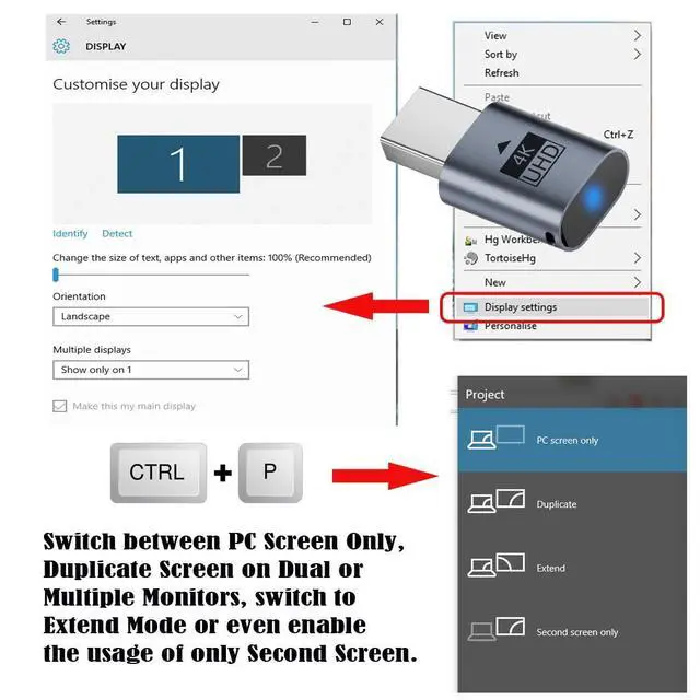 Alt view image 2 of 7 - WRIARICH Mini-DP Virtual Display Adapter Mini Displayport Dummy Plug Headless Ghost MINIDP Emulator with LED Light Compatible with Remote Desktop Laptop Server NAS Blue Color (4K@17hz)