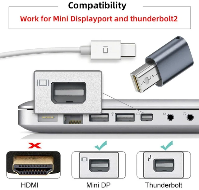 Alt view image 3 of 7 - WRIARICH Mini-DP Virtual Display Adapter Mini Displayport Dummy Plug Headless Ghost MINIDP Emulator with LED Light Compatible with Remote Desktop Laptop Server NAS Blue Color (4K@17hz)