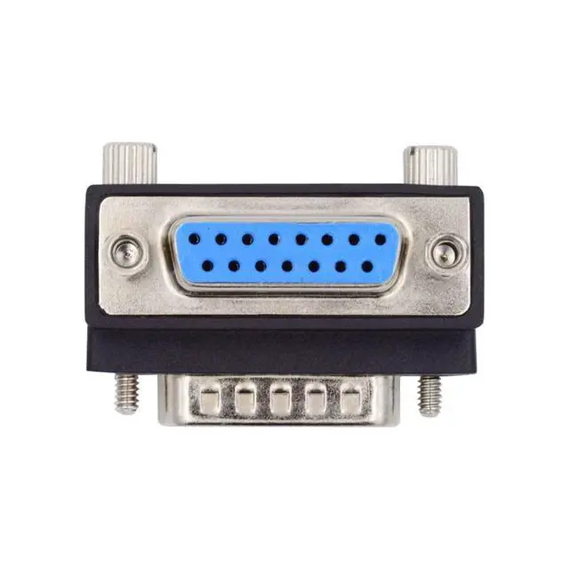 Alt view image 6 of 7 - WRIARICH Down 90 Degree Angled DSUB D-subminiature 15pin Male to Female Extension Adapter DB Connector
