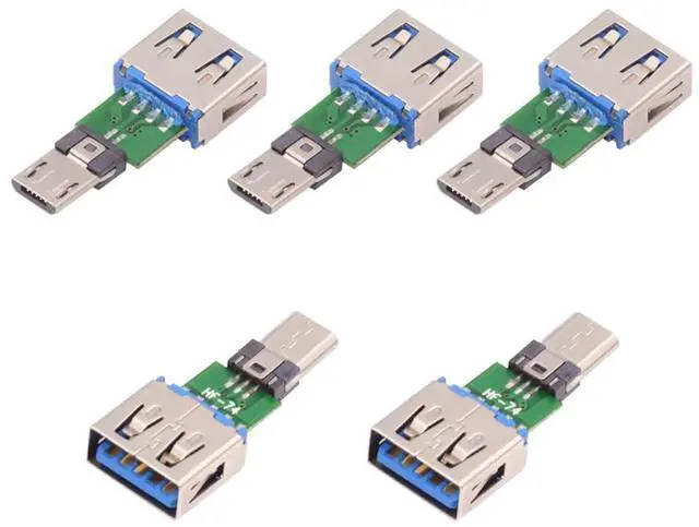 Main image of WRIARICH 5pcs/lot Micro USB 2.0 5Pin Adapter Male Connector to USB Type-A Female OTG Data PCBA Adapter for Tablet Phone