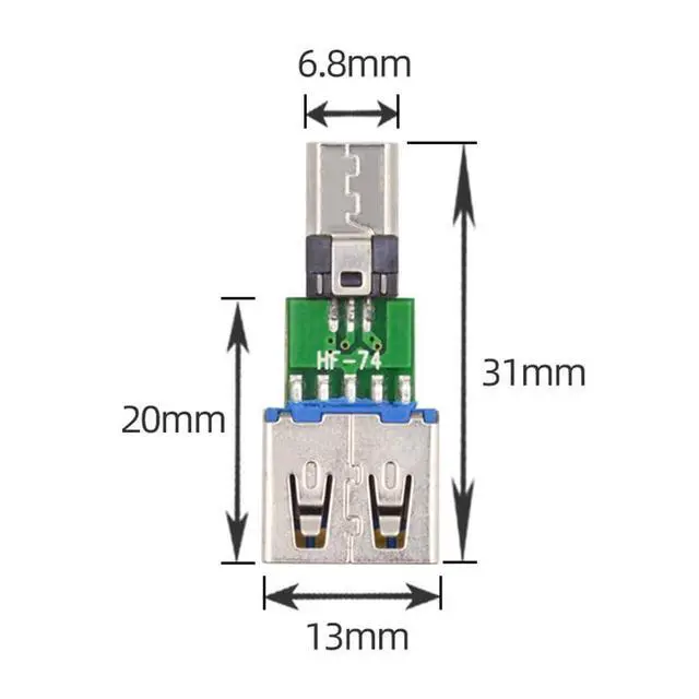 Alt view image 7 of 7 - WRIARICH 5pcs/lot Micro USB 2.0 5Pin Adapter Male Connector to USB Type-A Female OTG Data PCBA Adapter for Tablet Phone