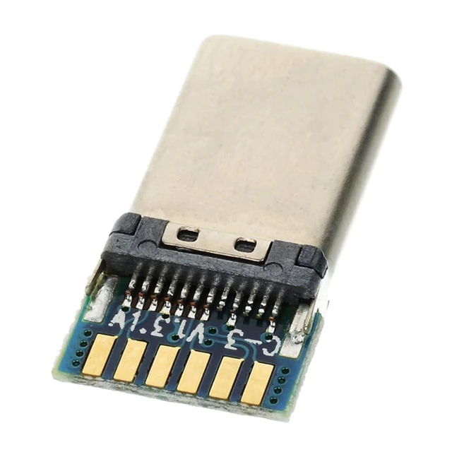 Alt view image 3 of 7 - WRIARICH DIY 24pin USB 3.1 Type C USB-C Male Plug Connector SMT Type with PC Board