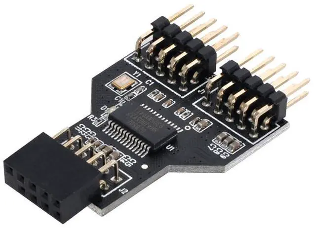 Main image of WRIARICH Motherboard 9pin USB 2.0 Header 1 to 2 Female Extension HUB Connector Adapter Port Multilier