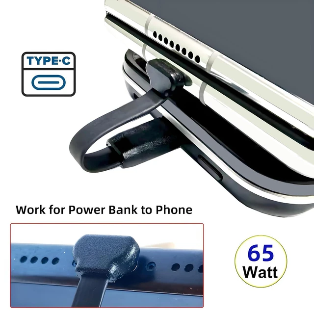 Alt view image 3 of 7 - WRIARICH Cable Ultra Slim Flat USB-C Type C to USB-C Power USB2.0 Data Cable 90 Degree Up Down Angled 65W Fast Charge for Laptop Tablet Phone