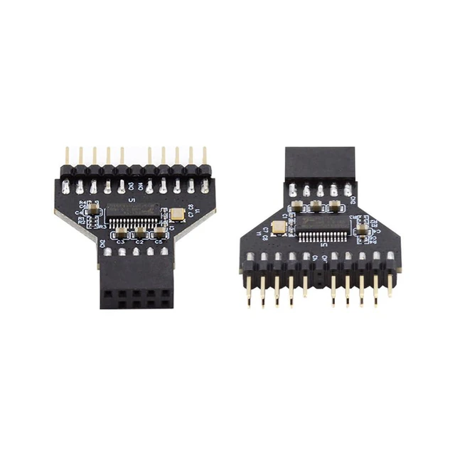 Alt view image 5 of 7 - WRIARICH Motherboard 9pin USB 2.0 Header 1 to 2 Female Extension HUB Connector Adapter Port Multilier