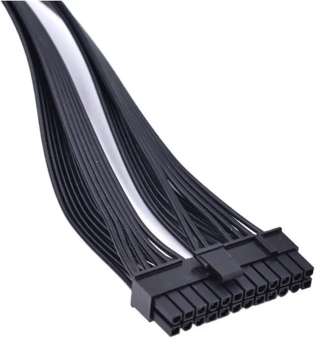 Alt view image 3 of 3 - WRIARICH 18 Pin + 10 Pin to 24 Pin ATX PSU Power Adapter Cable for Seasonic Power Supply 60cm(Black Sleeved)