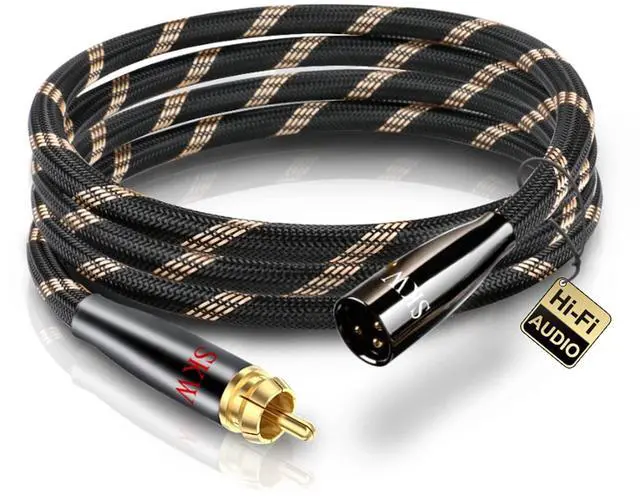 Main image of WRIARICH Single XLR Male to RCA Male Cable, BG Series Ultra-high Purity Copper Audio Cable 6.5ft/2M (1 Cable)