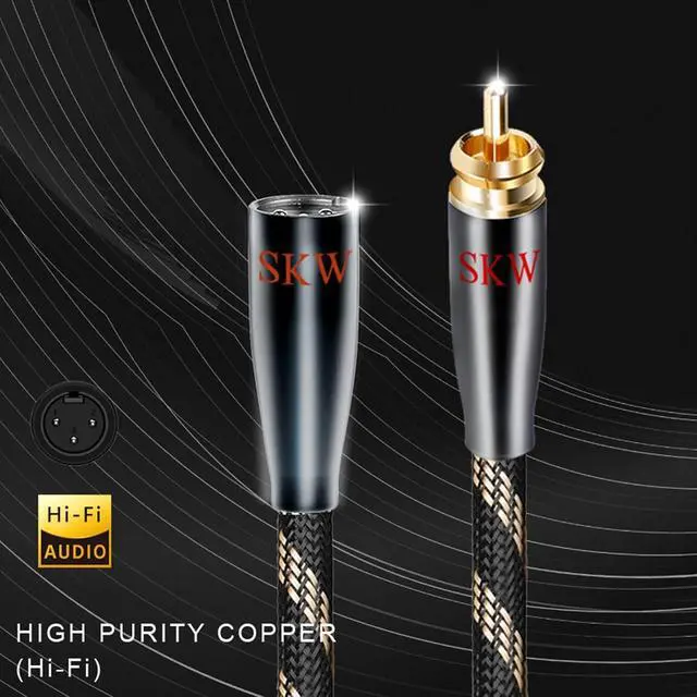 Alt view image 3 of 5 - WRIARICH Single XLR Male to RCA Male Cable, BG Series Ultra-high Purity Copper Audio Cable 6.5ft/2M (1 Cable)