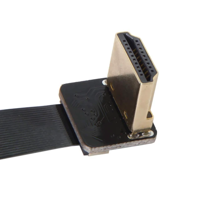 Alt view image 2 of 7 - WRIARICH CYFPV FPV HDMI Male to Up Angled 90D HDMI Male HDTV FPC Flat Cable for FPV HDTV Multicopter Aerial Photography (50cm)