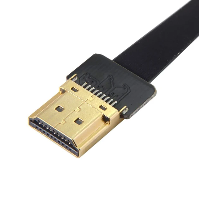 Alt view image 3 of 7 - WRIARICH CYFPV FPV HDMI Male to Up Angled 90D HDMI Male HDTV FPC Flat Cable for FPV HDTV Multicopter Aerial Photography (50cm)