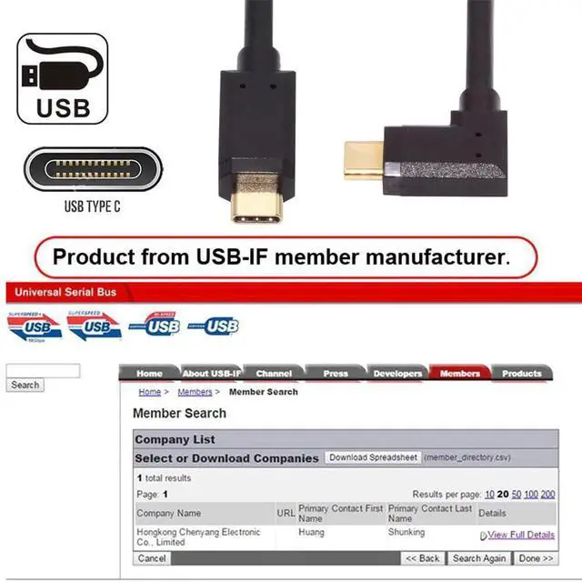 Alt view image 6 of 7 - WRIARICH USB C to C Cable,USB C Male to Male Fast Charging Data Transfer 90 Degree Angled Flat Extension Cable