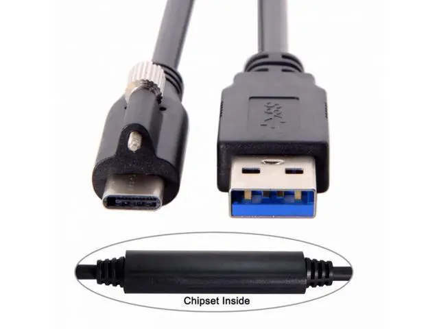 Main image of WRIARICH USB 3.1 Type-C Single Screw Locking to USB3.0 Data Cable Mount Type for Industrial Camera Recorder Laptop PC Disk (8 Meters) UC-045-8.0M F