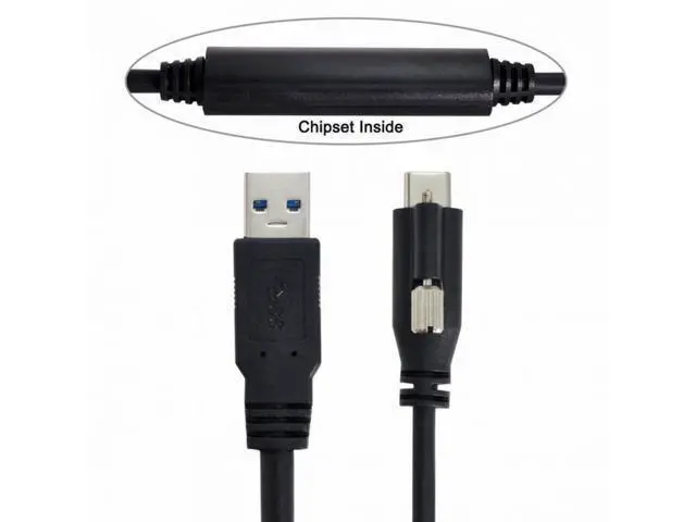 Alt view image 2 of 7 - WRIARICH USB 3.1 Type-C Single Screw Locking to USB3.0 Data Cable Mount Type for Industrial Camera Recorder Laptop PC Disk (8 Meters) UC-045-8.0M F