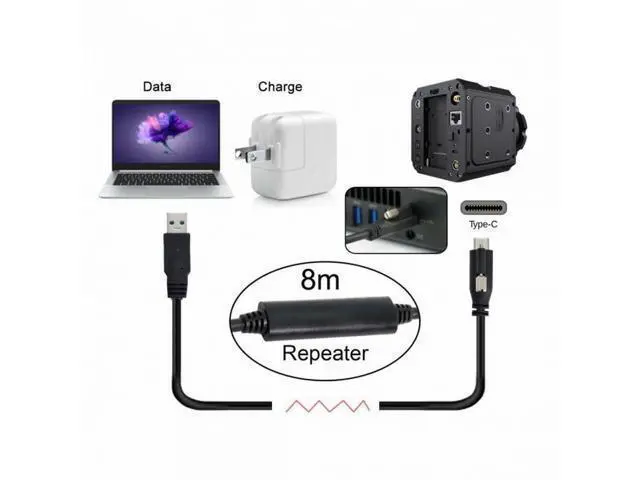 Alt view image 5 of 7 - WRIARICH USB 3.1 Type-C Single Screw Locking to USB3.0 Data Cable Mount Type for Industrial Camera Recorder Laptop PC Disk (8 Meters) UC-045-8.0M F