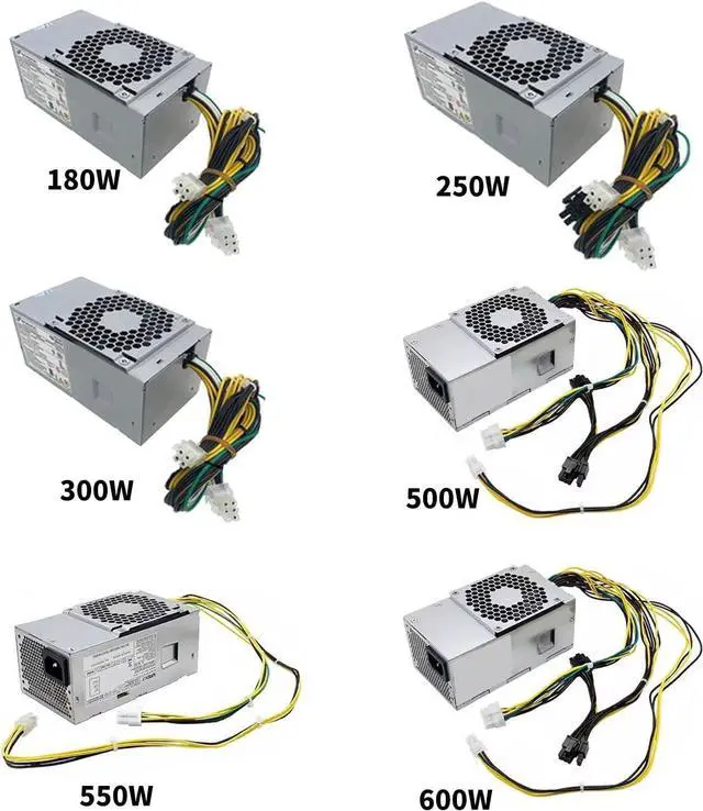 Alt view image 7 of 7 - WRIARICH 500W Desktop Power Supply FSP500-20TGBAA for Small Case Energy Efficient and Quiet 180W/250W/300W/500W/550W/600